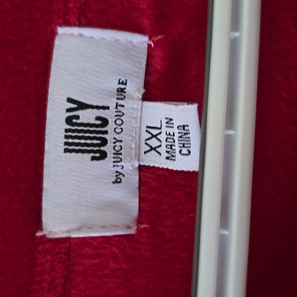 JUICY COUTURE WOMEN'S JUNIOR FUSCIA LONG SLEEVE VELVETEEN PULLOVER CREWNECK XXL - Picture 5 of 16